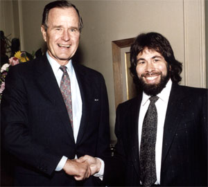Bush and Wozniak
